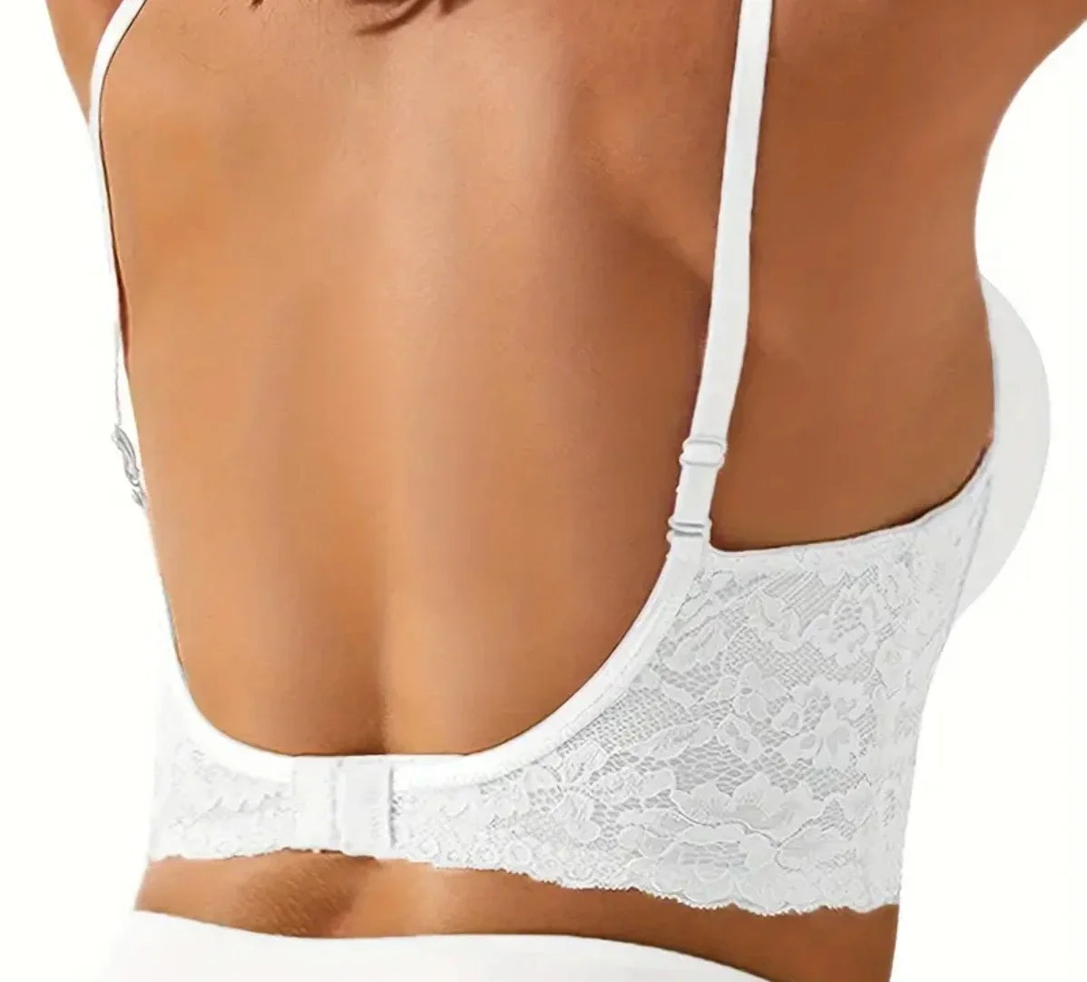 Backless Bra Invisible Bralette Lace Wedding Bras Low Back Underwear Push Up Brassiere Women Seamless Lingerie Sexy Corset BH