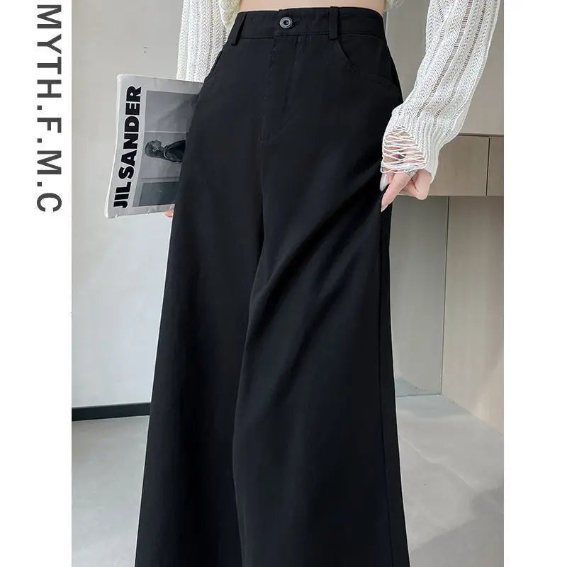 High-waist wide-leg pants for women