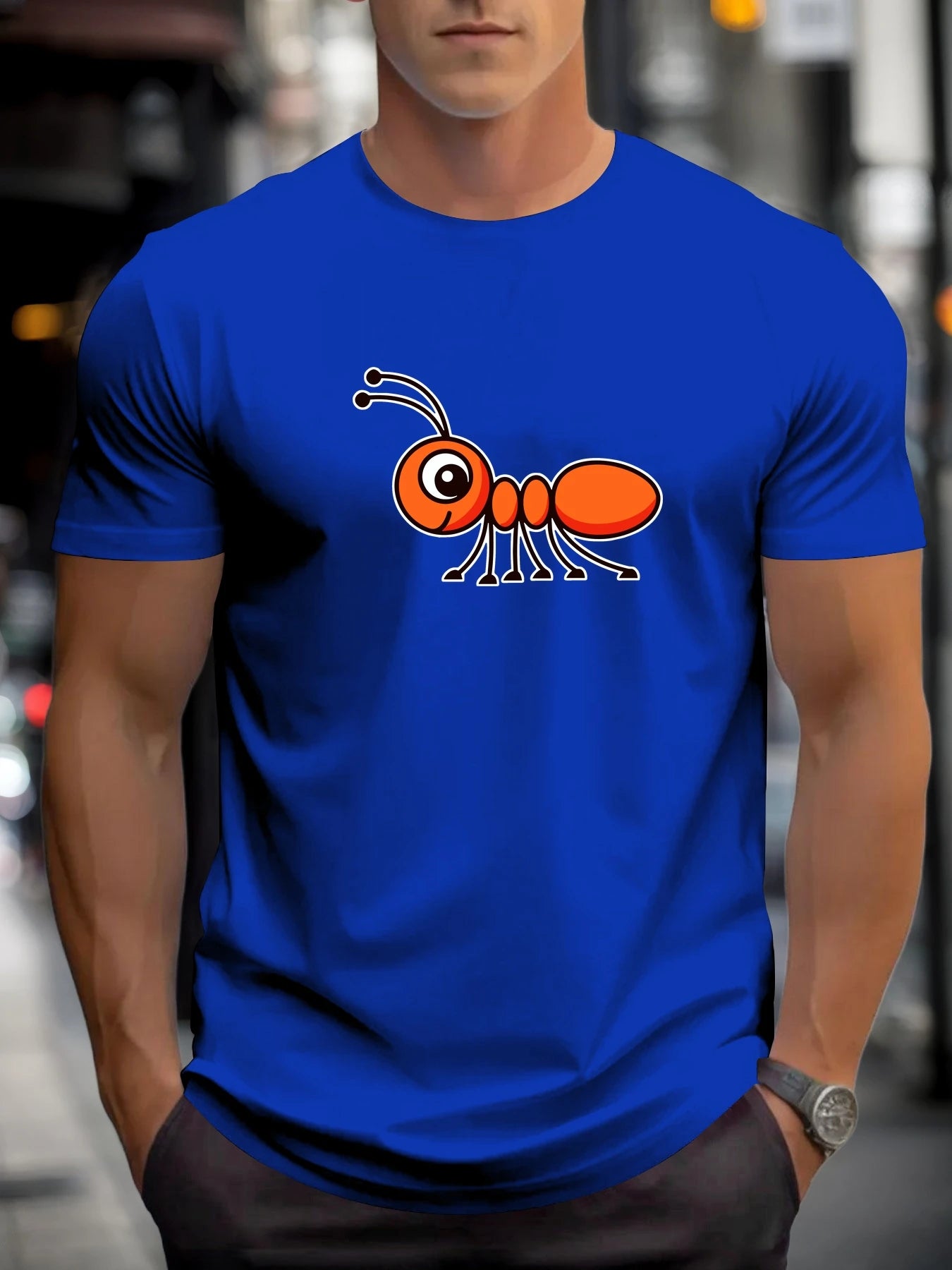 100% cotton graphic t-shirt for men