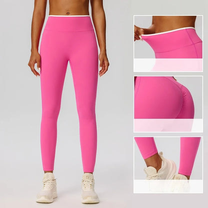 Women Yoga Pants Sexy High Waist Booty Lifting Leggings Pants Women Sports Clothing Color Block Yoga Breathable Fitness Leggings