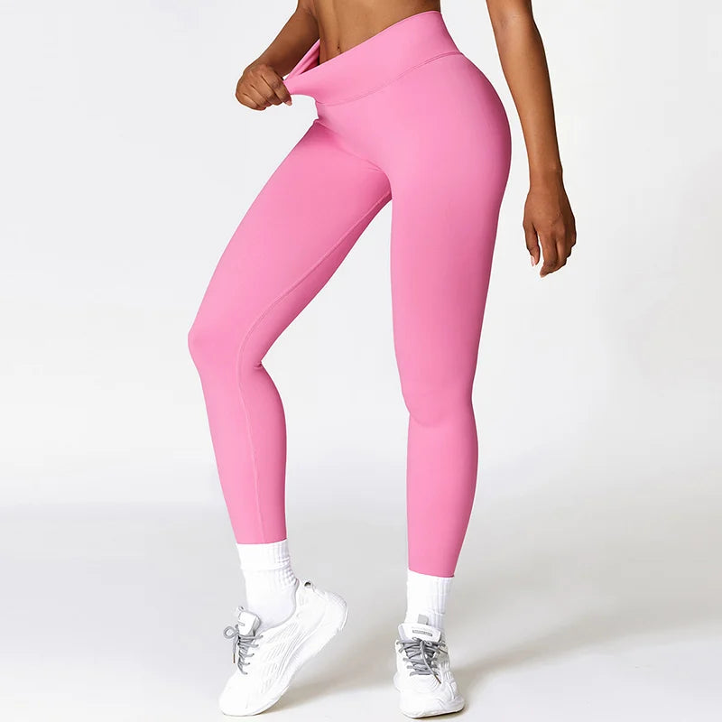Comfortable And Formfitting Yoga Pants High Waist Hot Sale Fitness Lenggings Seamless Workout Pants Women Running Pants