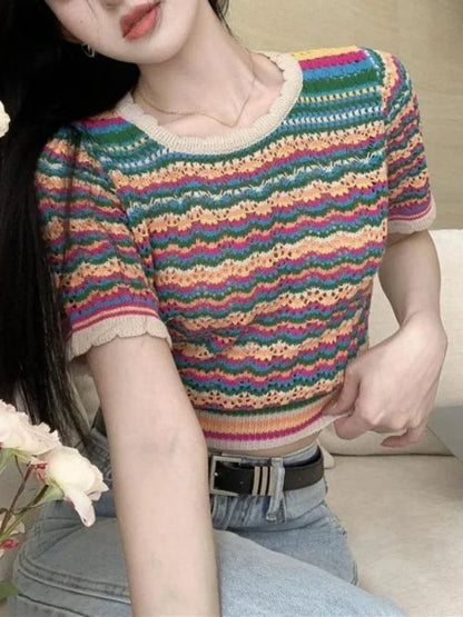 Iridescent summer t-shirts for women