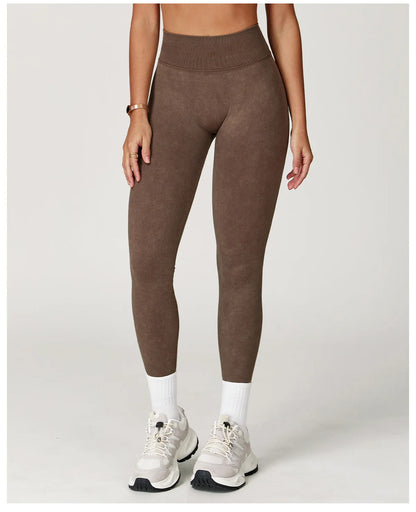 Yoga pants, impact leggings for women, seamless sports yoga pants, high-waisted ribbed gym wear, fitness training clothes