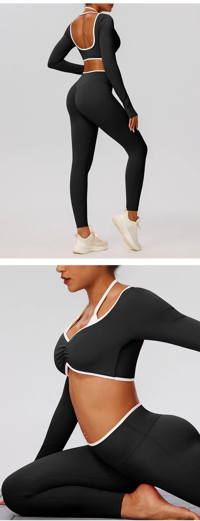 Women Yoga Pants Sexy High Waist Booty Lifting Leggings Pants Women Sports Clothing Color Block Yoga Breathable Fitness Leggings