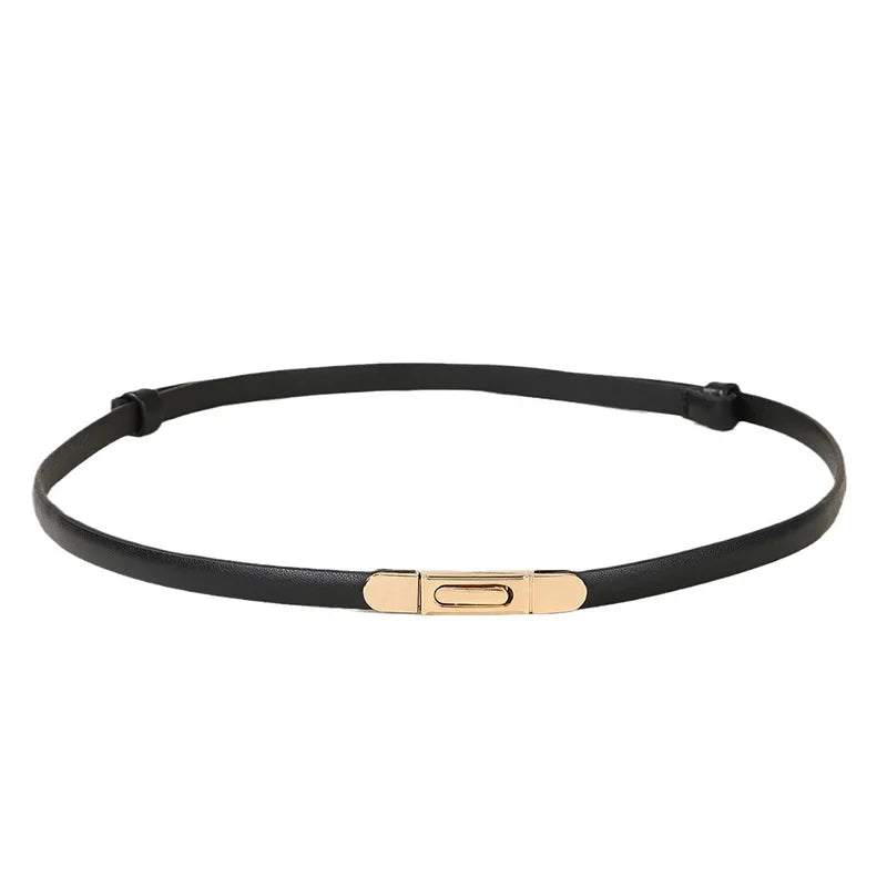 Luxury designer thin belt for women