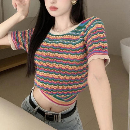 Iridescent summer t-shirts for women