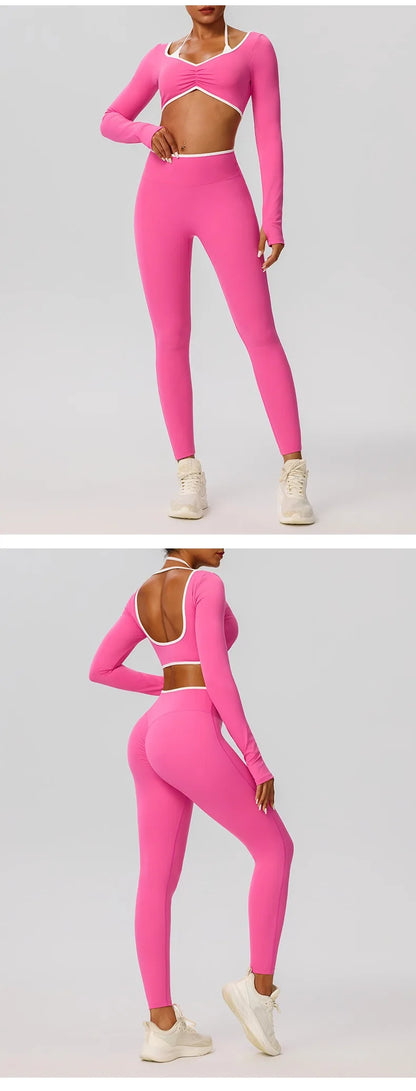 Women Yoga Pants Sexy High Waist Booty Lifting Leggings Pants Women Sports Clothing Color Block Yoga Breathable Fitness Leggings