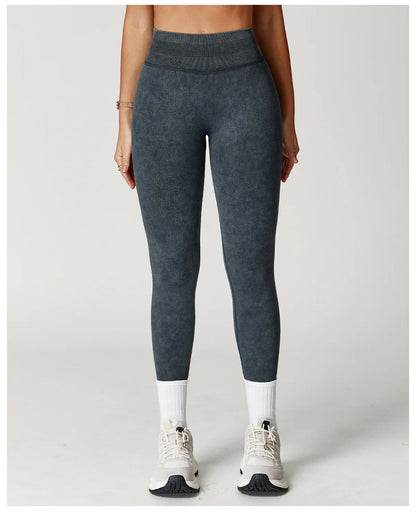 Yoga pants, impact leggings for women, seamless sports yoga pants, high-waisted ribbed gym wear, fitness training clothes
