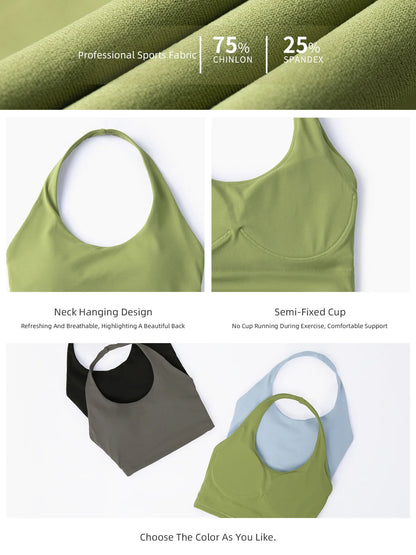 Backless Sport Bra Women Gym Workout Vest Sportswear Breathable Quick Dry Yoga Active Bra Female Running Training Fitness Top