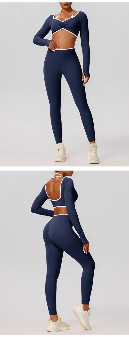 Women Yoga Pants Sexy High Waist Booty Lifting Leggings Pants Women Sports Clothing Color Block Yoga Breathable Fitness Leggings