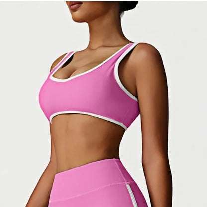 Backless Yoga Bra Quick Drying Shock-proof Fitness Sports Bra High Waist Butt Lifting Flared Pants Casual Workout Gym Yoga Bra