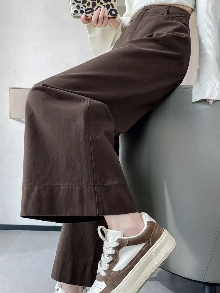 High-waist wide-leg pants for women