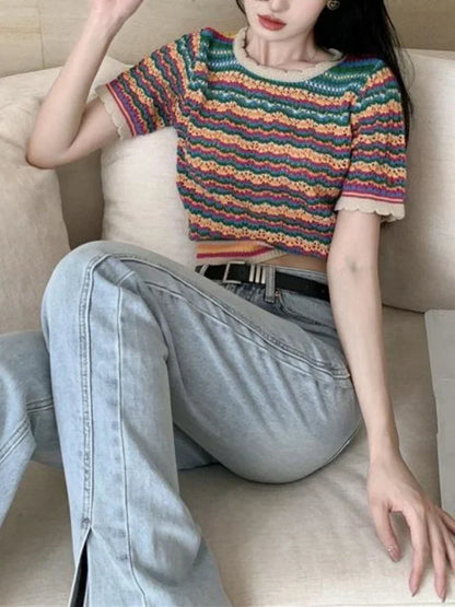Iridescent summer t-shirts for women