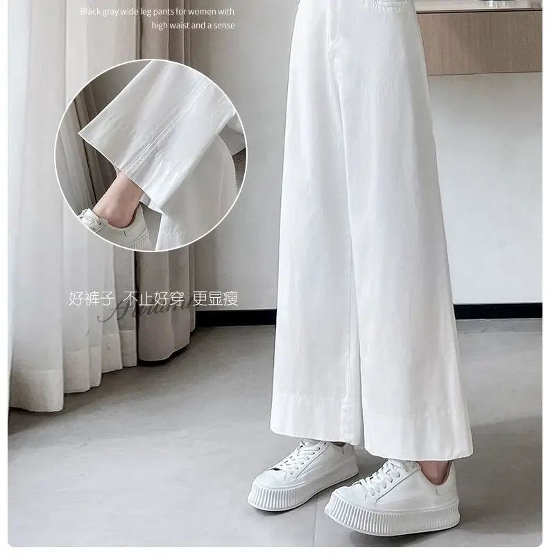 High-waist wide-leg pants for women