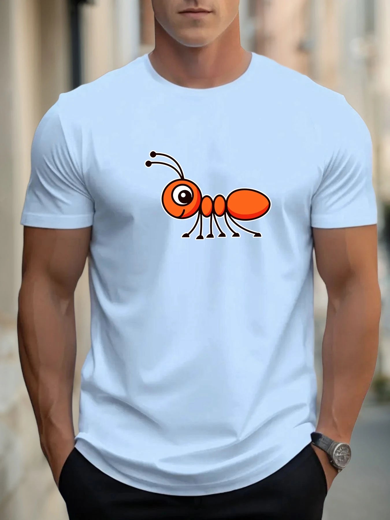 100% cotton graphic t-shirt for men