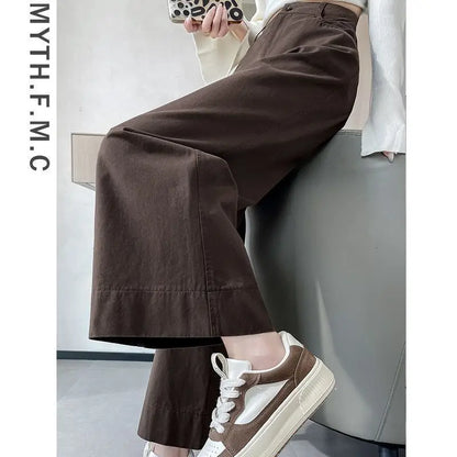 High-waist wide-leg pants for women
