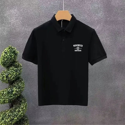 T Shirt for Men Graphic Man with Collar Tee
