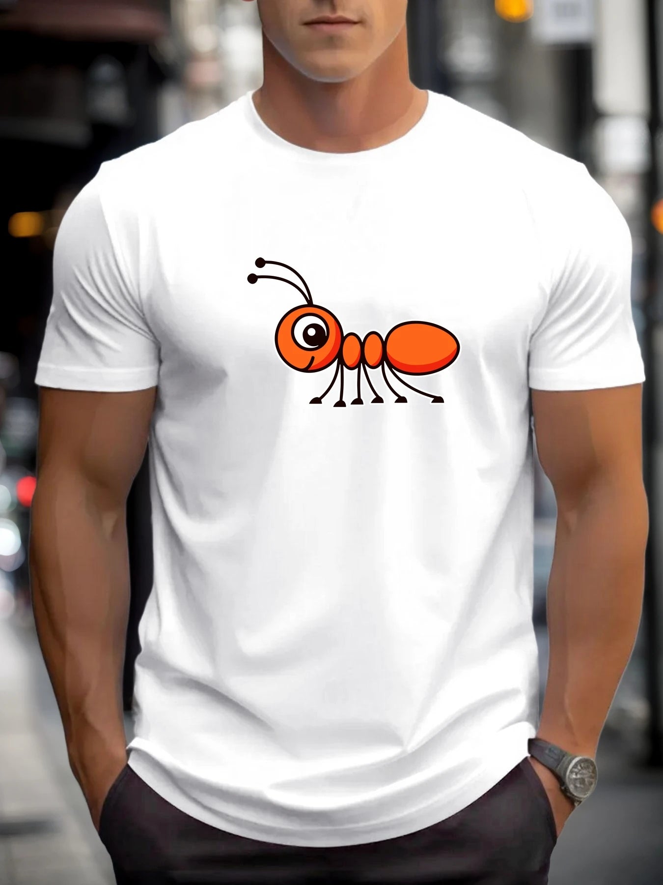 100% cotton graphic t-shirt for men