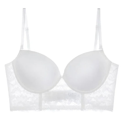 Backless Bra Invisible Bralette Lace Wedding Bras Low Back Underwear Push Up Brassiere Women Seamless Lingerie Sexy Corset BH