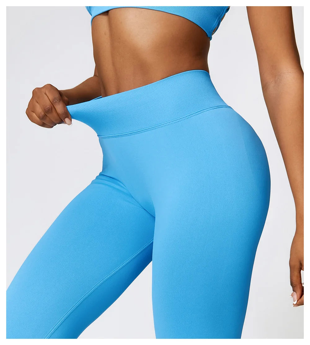 Comfortable And Formfitting Yoga Pants High Waist Hot Sale Fitness Lenggings Seamless Workout Pants Women Running Pants