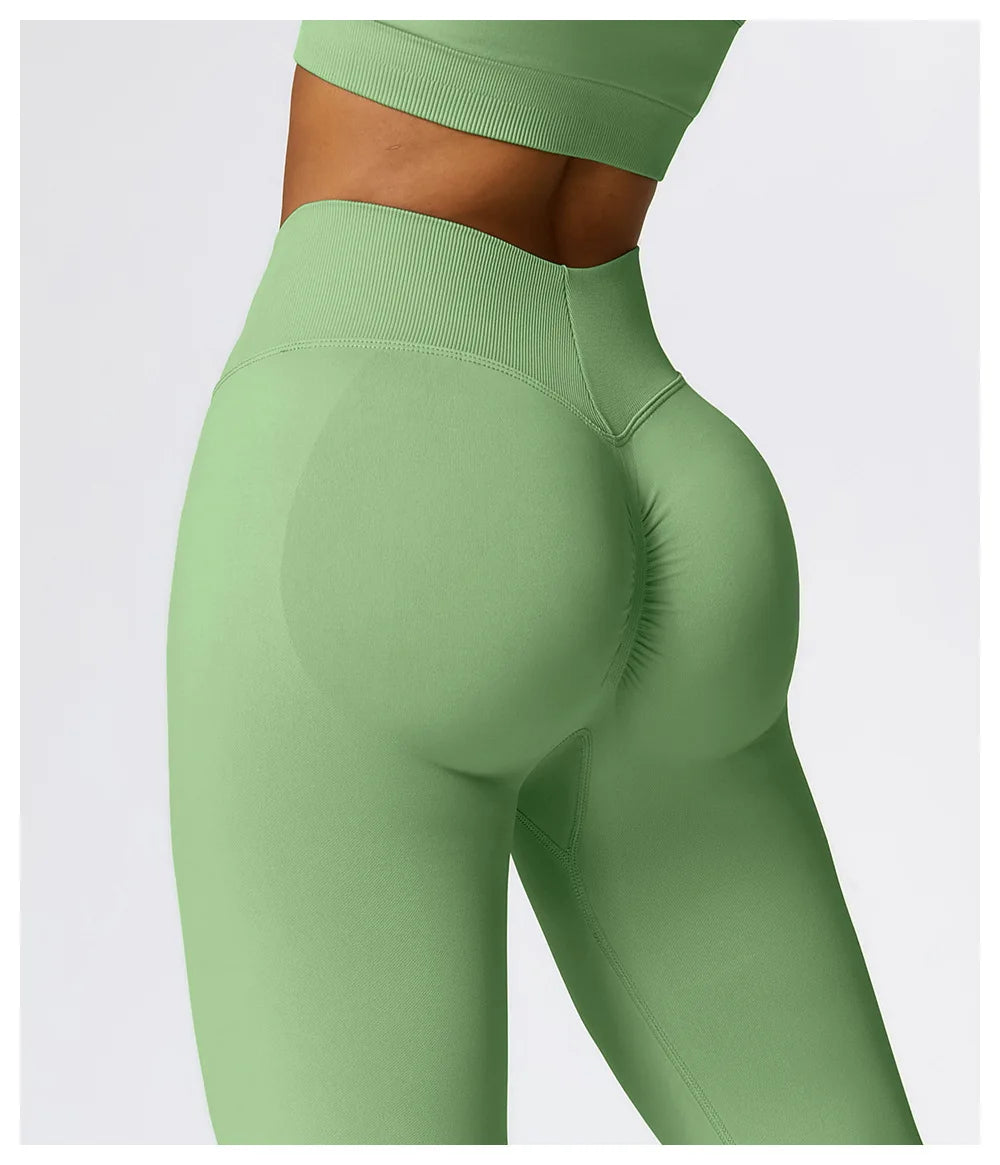 Comfortable And Formfitting Yoga Pants High Waist Hot Sale Fitness Lenggings Seamless Workout Pants Women Running Pants
