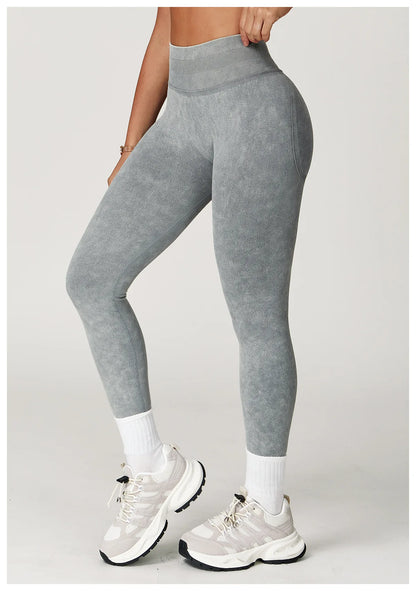 Yoga pants, impact leggings for women, seamless sports yoga pants, high-waisted ribbed gym wear, fitness training clothes