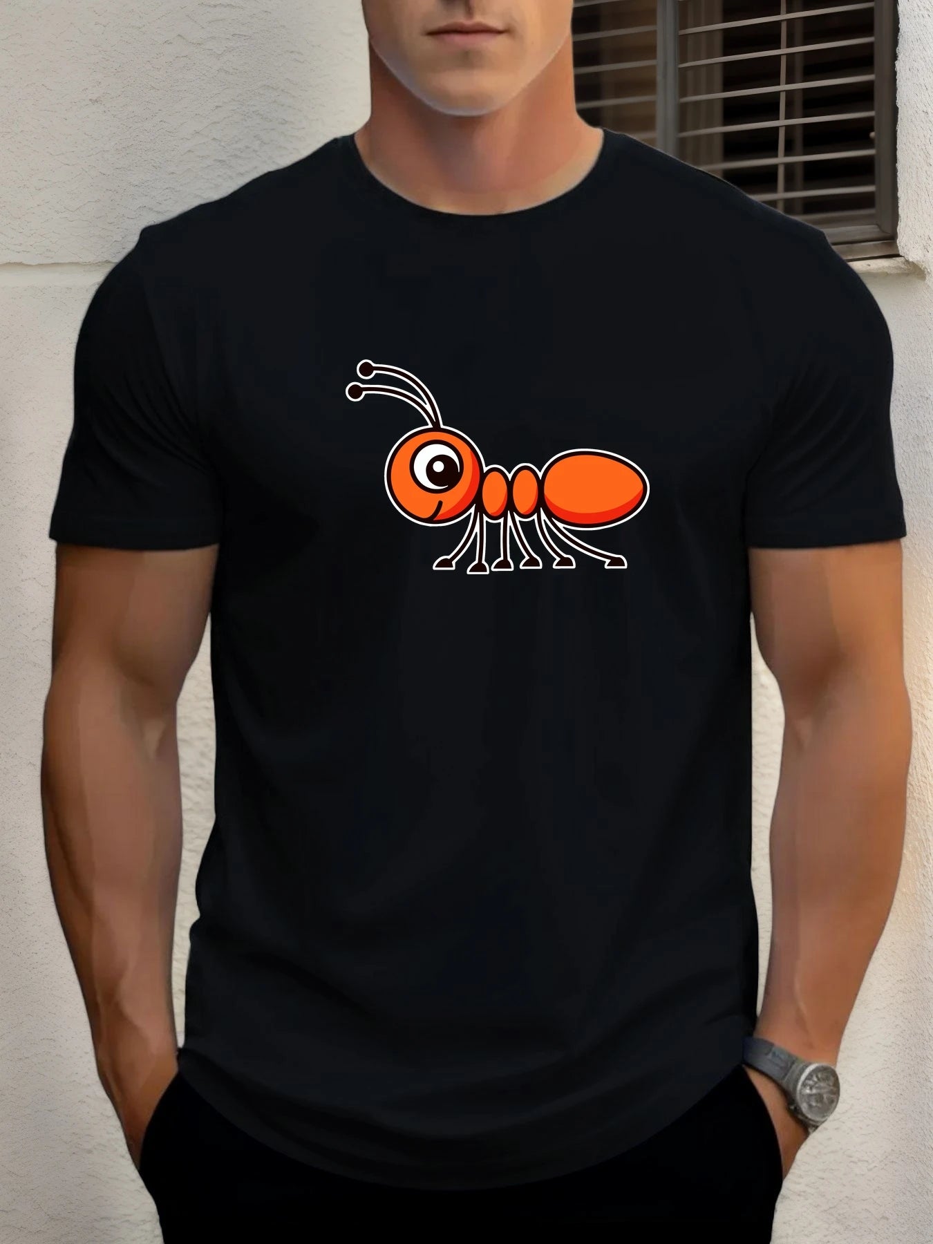 100% cotton graphic t-shirt for men