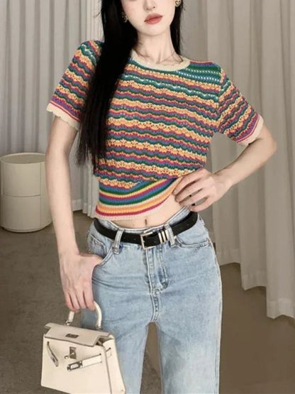 Iridescent summer t-shirts for women