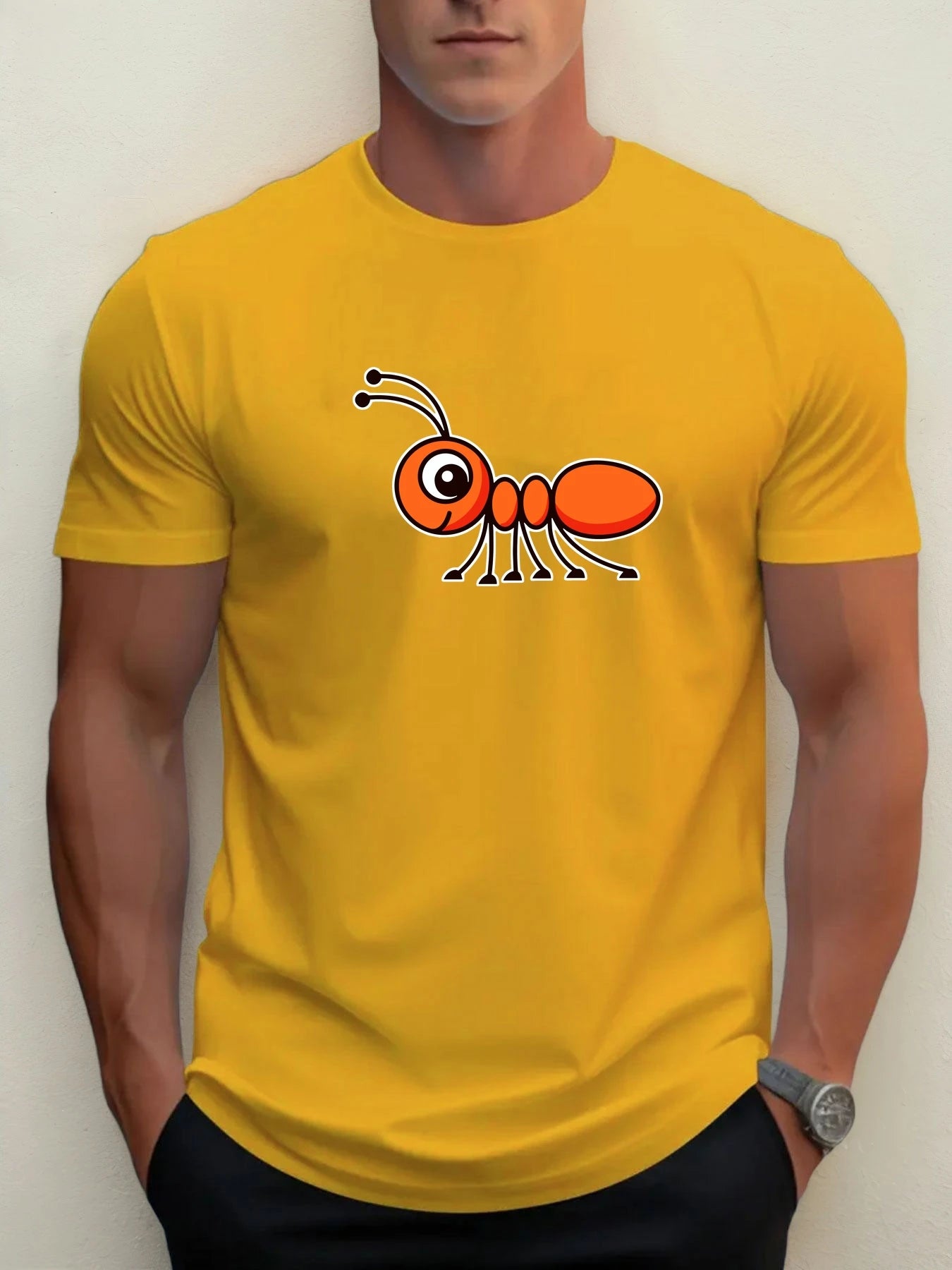 100% cotton graphic t-shirt for men