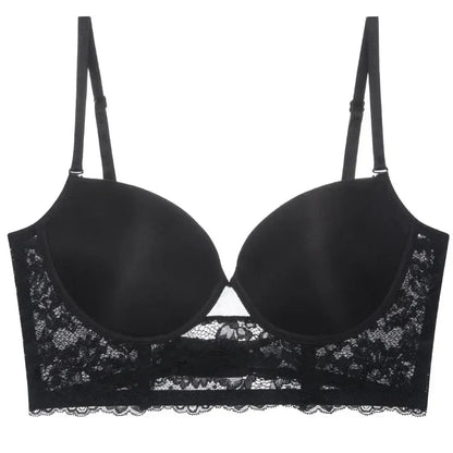 Backless Bra Invisible Bralette Lace Wedding Bras Low Back Underwear Push Up Brassiere Women Seamless Lingerie Sexy Corset BH