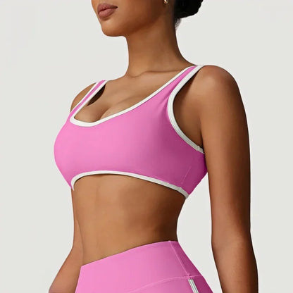 Backless Yoga Bra Quick Drying Shock-proof Fitness Sports Bra High Waist Butt Lifting Flared Pants Casual Workout Gym Yoga Bra