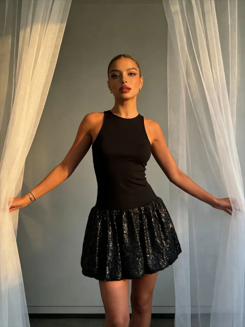 Chic autumn winter party dress for women