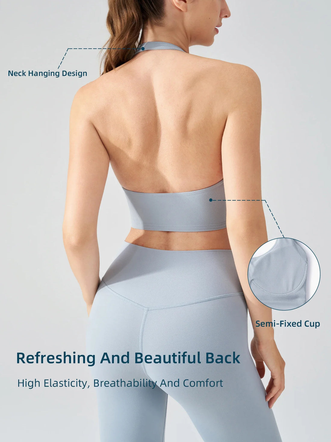 Backless Sport Bra Women Gym Workout Vest Sportswear Breathable Quick Dry Yoga Active Bra Female Running Training Fitness Top
