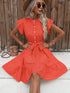 Elegant ruffled hem dress for women