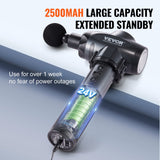 VEVOR Massage Gun Deep Tissue With 9 Speed Levels & 6 Massage Heads, 24V 2500mAh Batteries, Percussion Muscle Massager For Athletes, Handheld Electric Massage Gun For Pain Relief, Muscle Relaxation